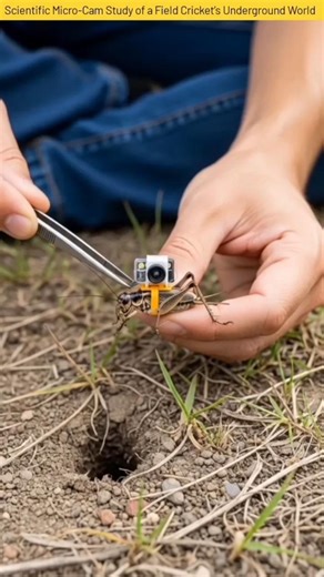 Scientific Micro-Cam Study of a Field Cricket’s Underground World