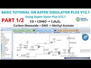 Carbonylation of Dimethyl Ether to form Methyl Acetate Simulation ASPEN HYSIS. CO + C2H6O = C3H6O2