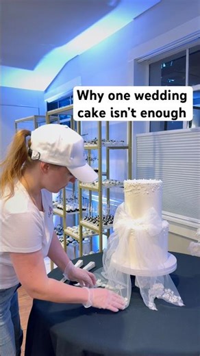 Why one wedding cake isn’t enough #cake #cakedecoration #cakedecorating #wedding cake