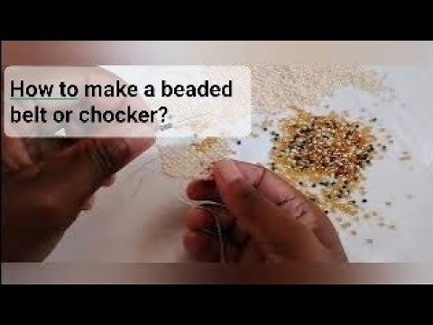 Beading tutorial: How to make a Zulu beaded choker or belt?| diamond design pattern.