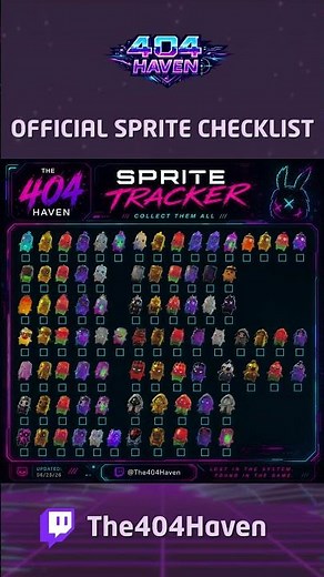 Official Sprite Checklist | The404Haven #fortnite #fortnitebr