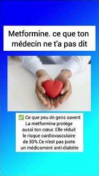 Metformine. ce que ton médecin ne t'a pas dit