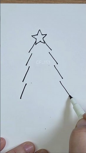 How to draw a Christmas tree