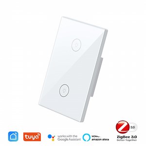 [Hot Item] Smart Life WiFi Zigbee Wall Touch Tuya Smart Electrical Light Touch Switch with Tempered Glass