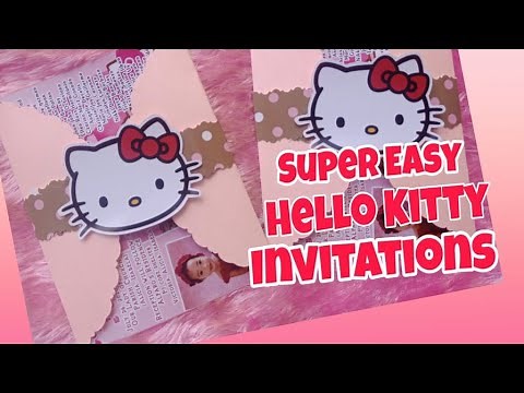 Super Easy and Cute Hello Kitty Invitations Tutorial