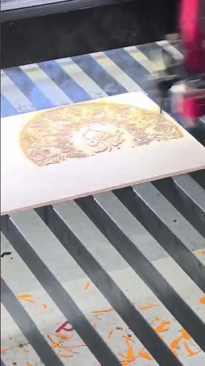 Laser engraving and cutting MDF patterns