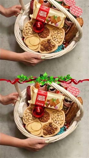 Holiday Custom Baskets with Cakes Overseas Everyone Wants #giftbasket #christmas