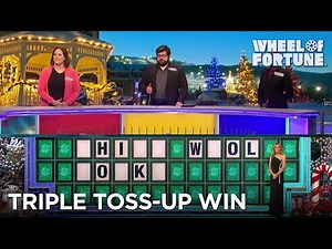 Tasha Solves All the Puzzles in the Triple Toss-Up Round (12/9/2020) | Wheel of Fortune