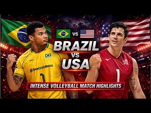 Brazil vs USA Epic Volleyball Highlights | Men's VNL 2026