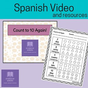 Spanish Video & Worksheet: Count to 10 Again