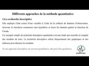 Les méthodes quantitatives