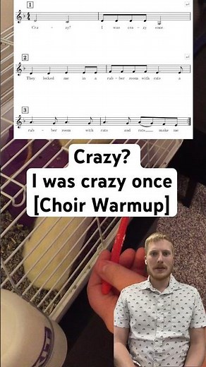 Crazy? I was crazy once (singing round warmup) #choir #chorus