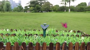 Solar/Battery Powered Flying Wobble Fluttering Hummingbird Butterfly for Garden Yard Plants Flowers Patio Landscape Outside Ornament Decor Color Random (Hummingbird 1PCS)