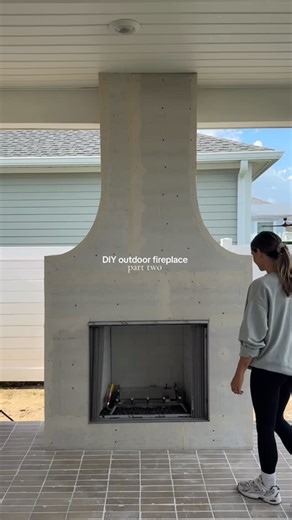 alaina kathleen ford | DIY & home decor on Instagram: "DIY outdoor fireplace | part two ✨ this fireplace is going to be the final piece to making our backyard feel like home. 🥹🔥 I’ve dreamed of cozy nights out here since the day we moved in! All the details here: we used the Courtyard 36” Outdoor Gas Fireplace from @fireplaces.direct by @heatnglofireplaces Fireplaces and I honestly can’t believe how much its transformed the space already! If you’re building your own little sanctu