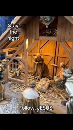 Nativity scene wise men JESUS in a manger Mary Joseph