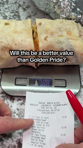 Which breakfast burrito is the best value? Golden Pride came in at 2 cents/gram. New Mexico Beef Jerky came in at 1.7 cents per gram. Which breakfast burrito should be next in my quest to find the best value (but still tasty)? Follow to see the whole series! @hallie @Bigtingscoming @JoJo @GummFamTravels