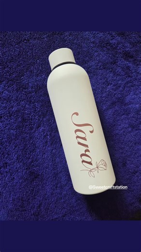 Personalised Water flask bottle. How beautiful and simple this looks. Perfect colour combination too. #flaskbottles #bottle #foryoupage❤️❤️ #thoughtfulgifts #eidgift