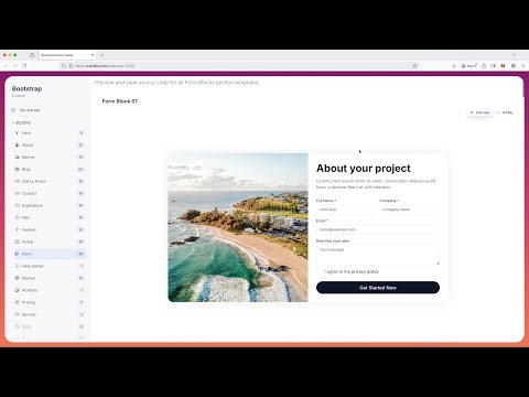 🚀 7 New Form Sections – Free Download | 145 Bootstrap Blocks, Responsive Design & Modern UI
