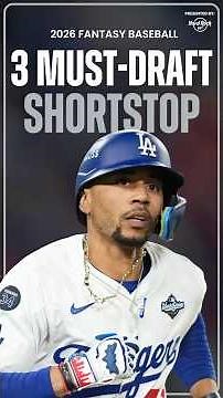 3 MUST-DRAFT Shortstops in 2026 Fantasy Baseball! #shorts