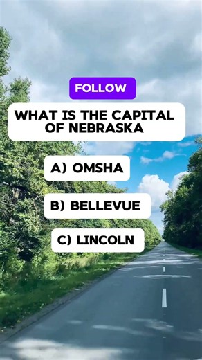 What is the capital of Nebraska #trivia #DidYouKnow #usa #viralshorts