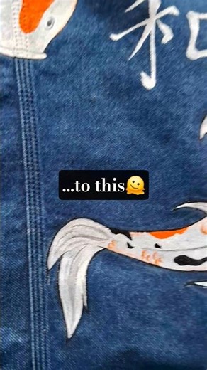 JACKET ART🫣😶‍🌫️ Thank you for watching. #art #artist #fabricpainting #diy #short