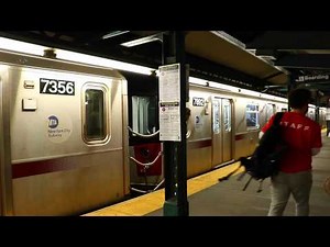 MTA New York City Subway : Hudson Yards Bound Mixed R188 7 Train @ Court Square