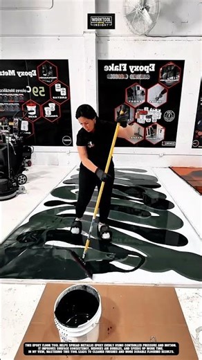 Epoxy Floor Tool for Spreading Metallic Coating Smoothly Best for flooring industry #tool