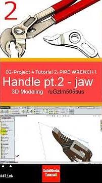 2- Project 4| Wrench 1 |SolidWorks Tutorial : handle pt.2 #3d #solidworks #cad #tutorial