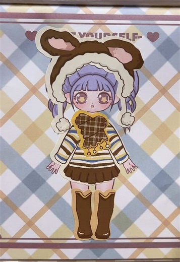 ✨Sticker Diy✨ A Beautiful Girl in Winter | #fyp #viral #stickers #stiker #aesthetic