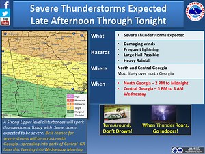 Weather Alert: Severe Storms Possible in Alpharetta, Milton