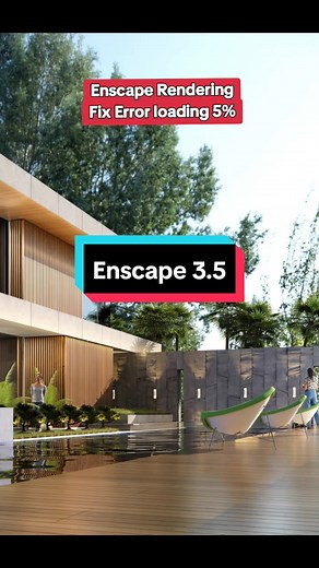 Enscape Rendering Fix Error loading 5% Rendering Enscape 3.5 #enscape #render #rendering #sketchup #fypシ゚viral