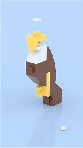 LEGO 8-Bricks American Bald Eagle 🧱🦅 Tiny Build, BIG Patriot Vibes! 🇺🇸🔥 #lego