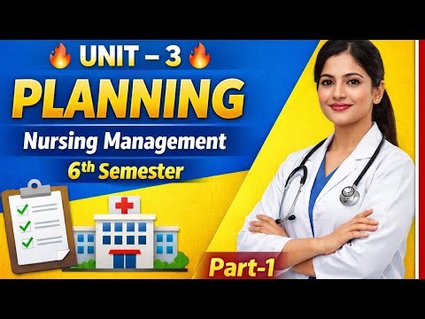 Unit–3 🔥 Planning in Nursing Management | BSc Nursing 6th Semester | Complete Explanation in Hindi💉📚