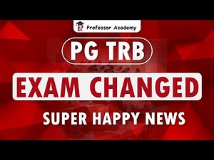 PG TRB Exam Changed | Super Happy News!