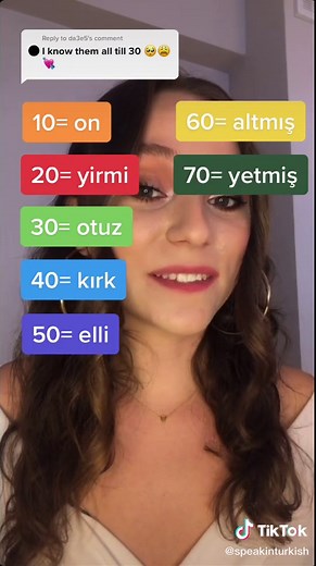 Learn Turkish Numbers 10-100 Pronunciations