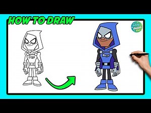 How to Draw RAVEN from Teen Titan ! Step by Step