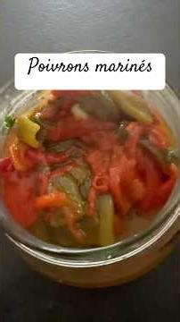 Homemade marinated peppers ✨✨Grilled and simmered in oil, vinegar and salt then preserved in a jar.