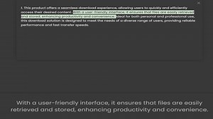 1. This product offers a seamless download experience, allowing users to quickly and efficiently acc