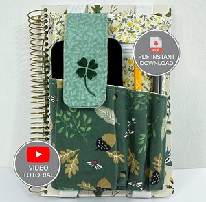 Elastic Band Pen Holder PDF Sewing Pattern: Fabric Pencil Case for Notebook - Etsy