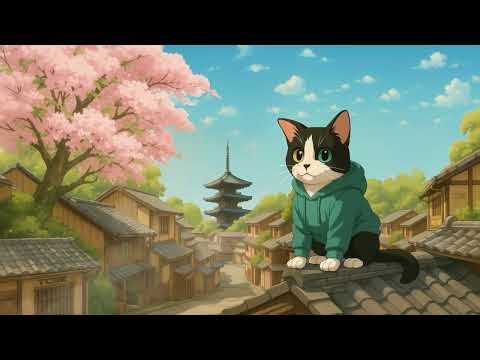 Kyoto – Lo Fi Cat Animation (Hand-Drawn Loop)