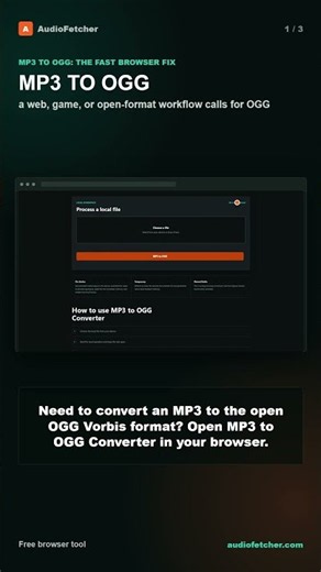 MP3 TO OGG: The Fast Browser Fix #shorts