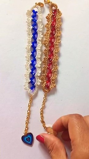 A pair of beautiful Crochet Beaded Bracelet | Easy & Pretty DIY Cute jewelry Pattern preview