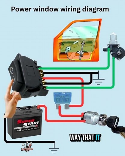 Power window wiring diagram