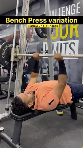 Smith machine Bench press variation with different grip 🏋🏻‍♂️