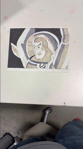 Buzz Lightyear Cartoon from Alternate Opening with Final Markers #toystory #pixar #disney