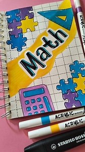 Who loves Math? Follow for more / Like and share #mathematics #maths #matematica #frontpage #coverpage #notebook #design #art #drawing #puzzle #lettering #handlettering #DIY #handmade #brushpen #markers #acrylic #creative #ideas #everyoneシ゚ #followers #reelstrending #reelsviral #reels #fypシ | Sophie Arts And Crafts