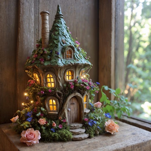 Handcrafted Fairy House Table Lamp Lighted Dreamy Sculpture Enchanted Fairy House Night Light Magical Garden Cottage Decor Whimsical Fairy - Etsy New Zealand