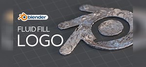 Fill a Logo with Liquid Metal in Blender