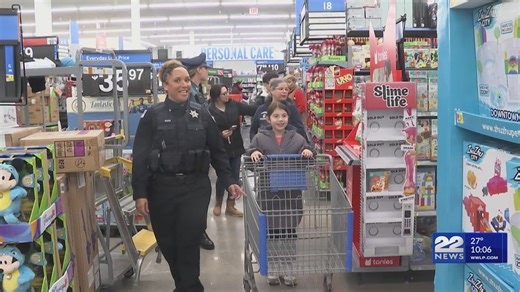 Students attend holiday shopping spree with local law enforcement at Springfield Walmart