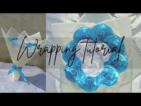 how to make ribbon rose bouquet|Diy| ribbon rose bouquet| wrapping tutorial|